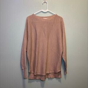 Chelsea & Violet Women’s Ribbed Pullover Sweater Cream Beige Size Medium